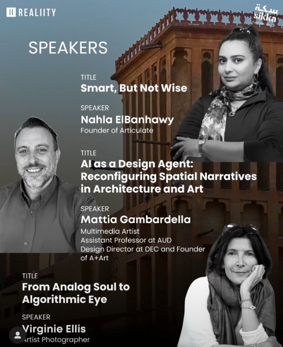 Sikka Art & Design Festival speaker card listing Nahla ElBanhawy, Founder of Articulate, speaking on Smart, But Not Wise